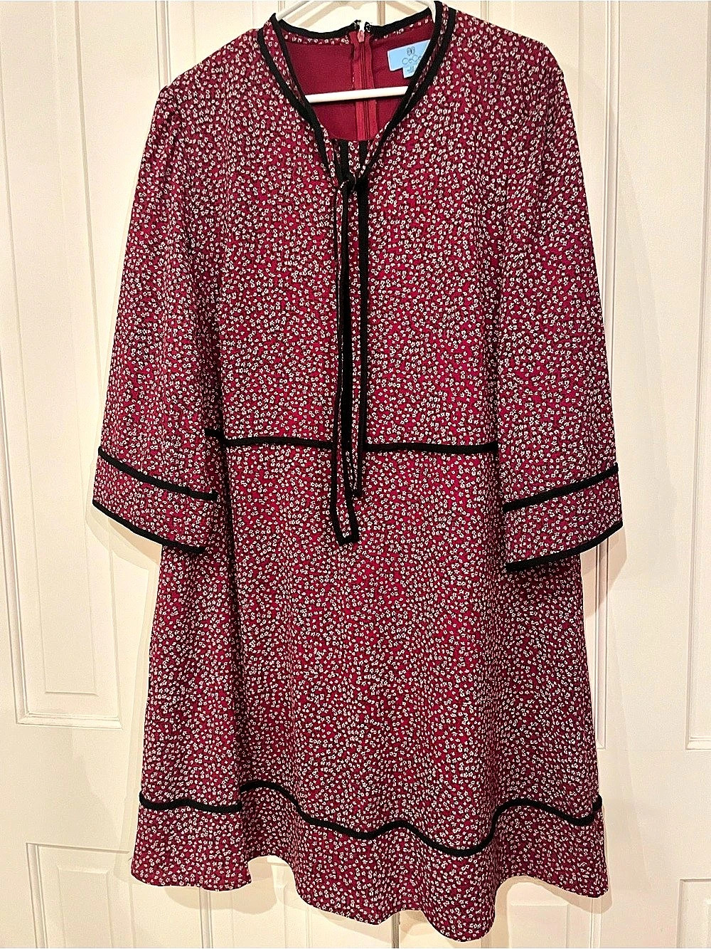 CeCe Floral Mini Dress in Red & Black Size 2X